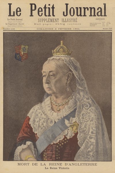 The death of Queen Victoria by French School